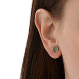 Silver Tourmaline Studs - Afghanistan