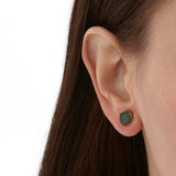 Gold Plate Tourmaline Studs - Afghanistan