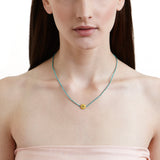 Turquoise Beaded Necklace - Afghanistan/India